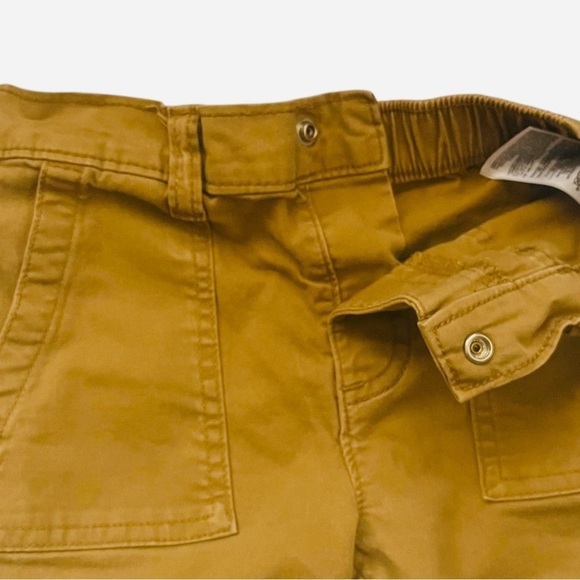 Old Navy casual straight canvas utility pants tan/ khaki boys 5 T pockets button - Picture 8 of 11